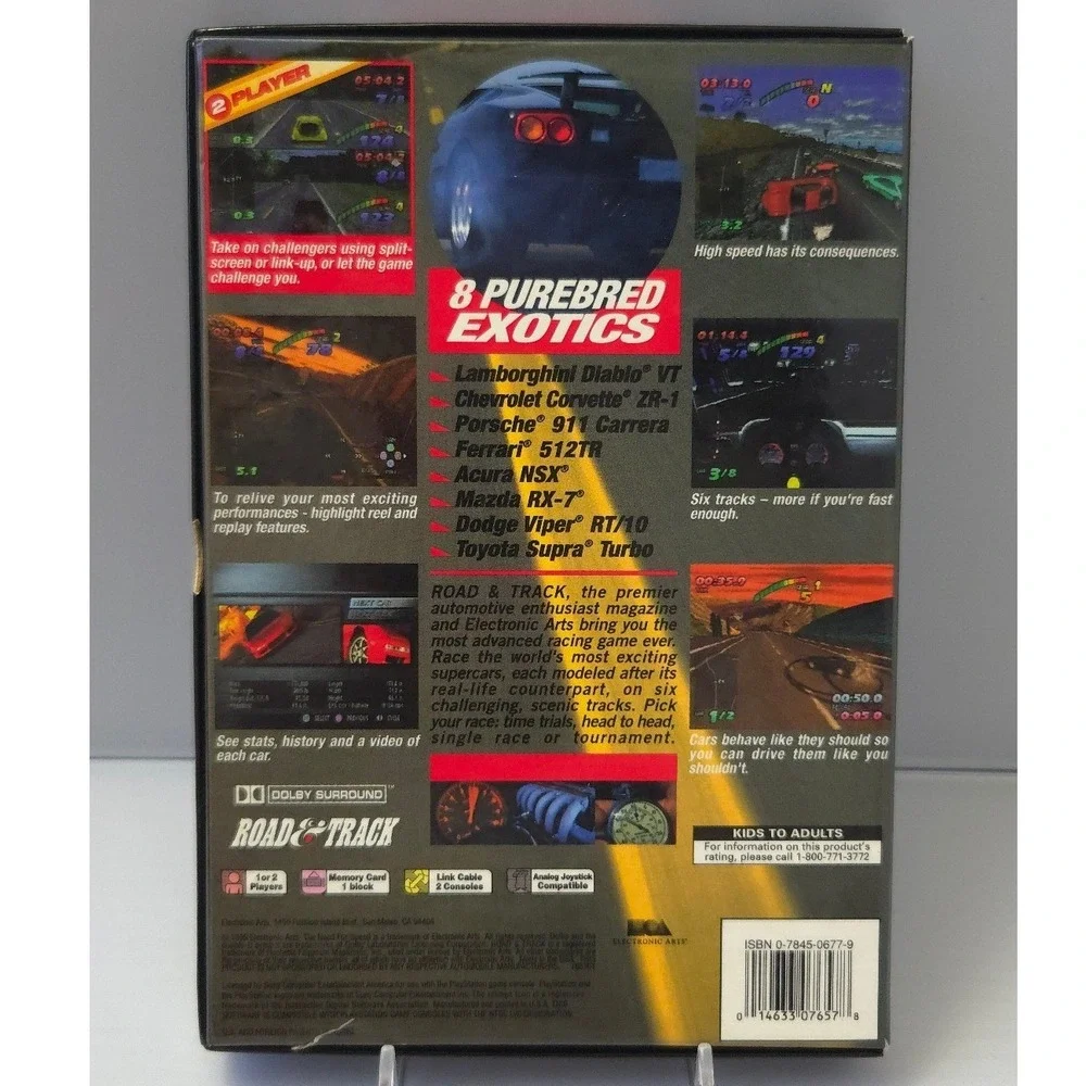 The Need for Speed - PS1 Long Box 1996 Box & Disc - Authentic Tested & Working!